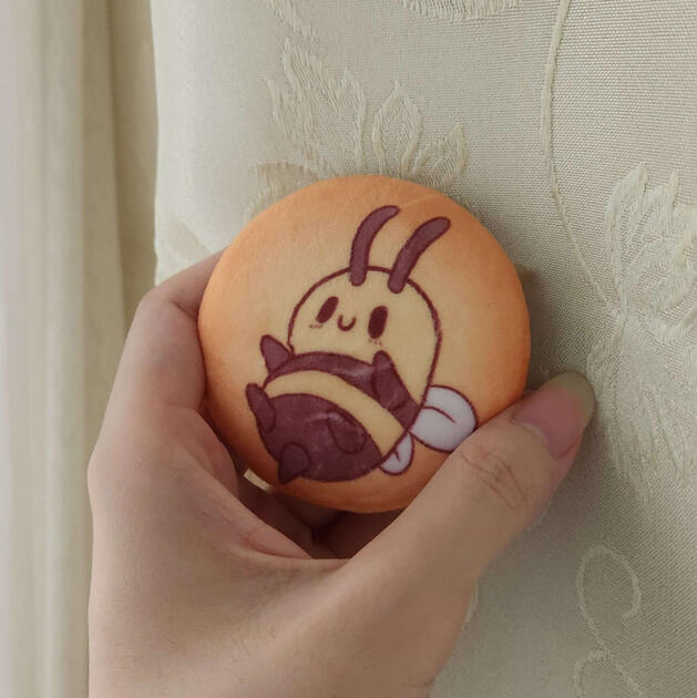 Bee plush badge